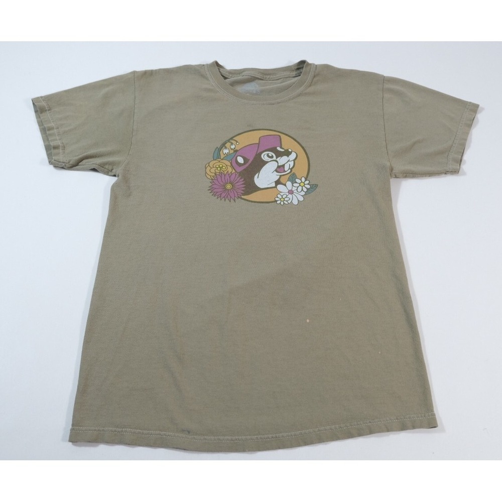 Buc-ees T-Shirt Womens Small Tan Life Is Short Take The Trip Graphic Retro